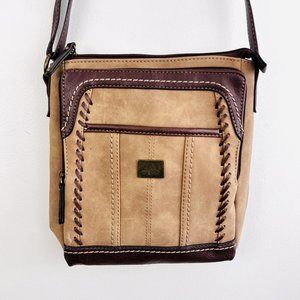 Boc Tan Oakley Organizer Faux Suede Crossbody Bag ~ B.o.c. Brown Purse